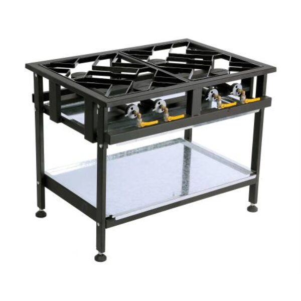 BOILING TABLE GAS – COMMERCIAL – 4 BURNER STAGGERED