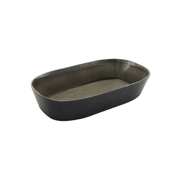 CAPSULE BOWL RECT (MED GREY) – 325 X 176 X 65MM