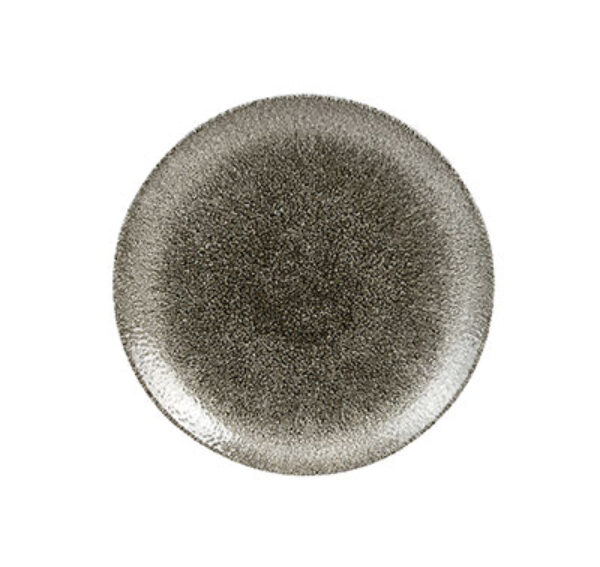 RAKU QUARTZ BLACK – COUPE PLATE – 21.7CM (12)