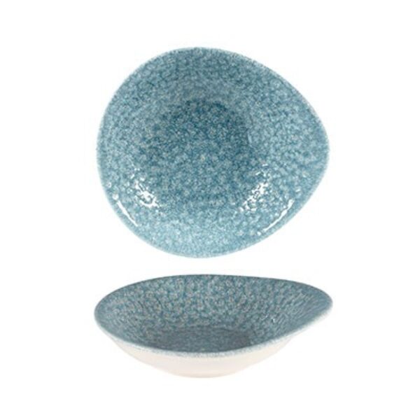 RAKU TOPAZ BLUE – ROUND DISH – 16X14.5CM (12)