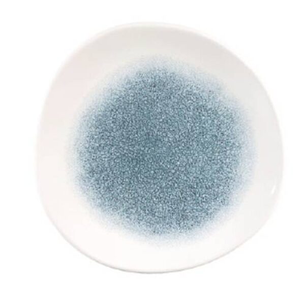 RAKU TOPAZ BLUE – ORGANIC ROUND PLATE – 26.4CM