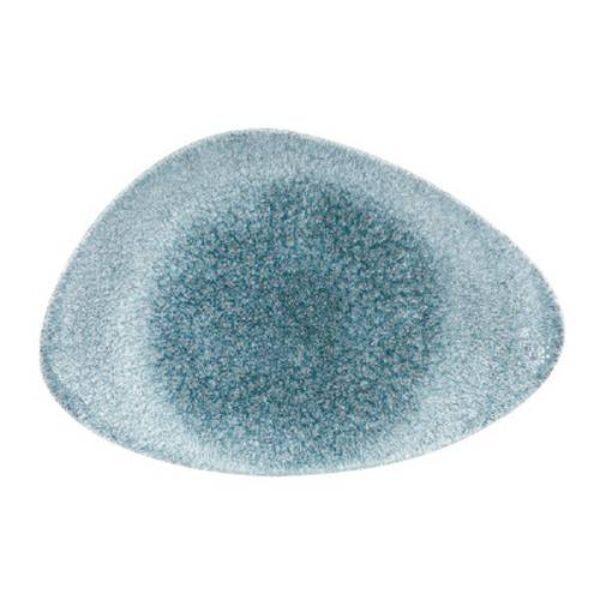 RAKU TOPAZ BLUE – CHEFS TRIANGLE PLATE – 30X20CM