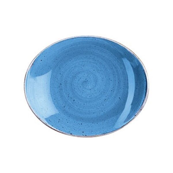 CORNFLOWER BLUE – OVAL PLATE – 19.2CM (12)