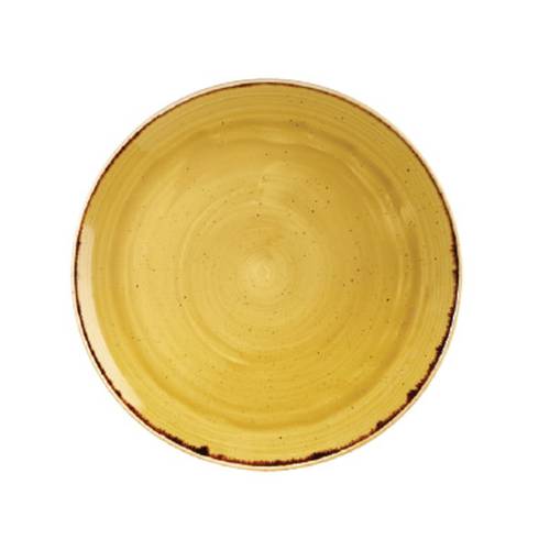 MUSTARD SEED YELLOW – COUPE PLATE – 21.7CM (12)
