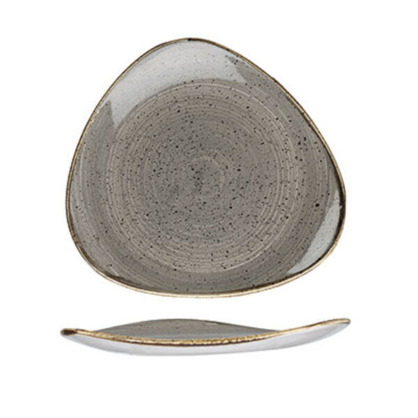 PEPPERCORN GREY – TRIANGLE PLATE 26.5CM (12)