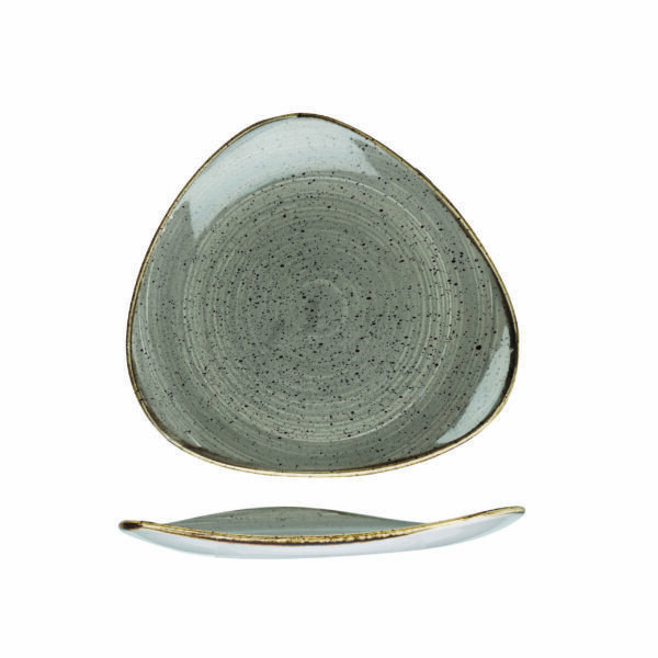 PEPPERCORN GREY – TRIANGLE PLATE 19.2CM (12)