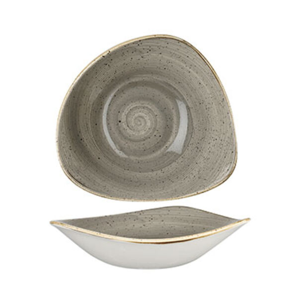 PEPPERCORN GREY – TRIANGLE BOWL 23.5CM (12)