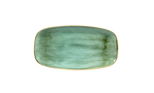 STONECAST – SAMPHIRE GREEN – CHEFS’ OBLONG PLATE – 35.5CM X 18.9CM (6)