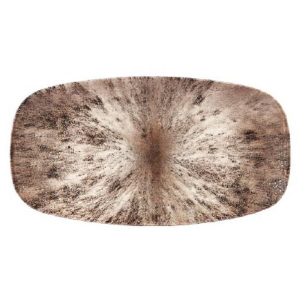 STONE ZIRCON BROWN – OBLONG CHEFS PLATE – 30 X 15.3CM (12)