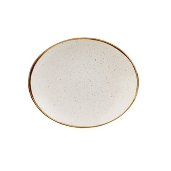 BARLEY WHITE – OVAL PLATE – 19.2CM (12)