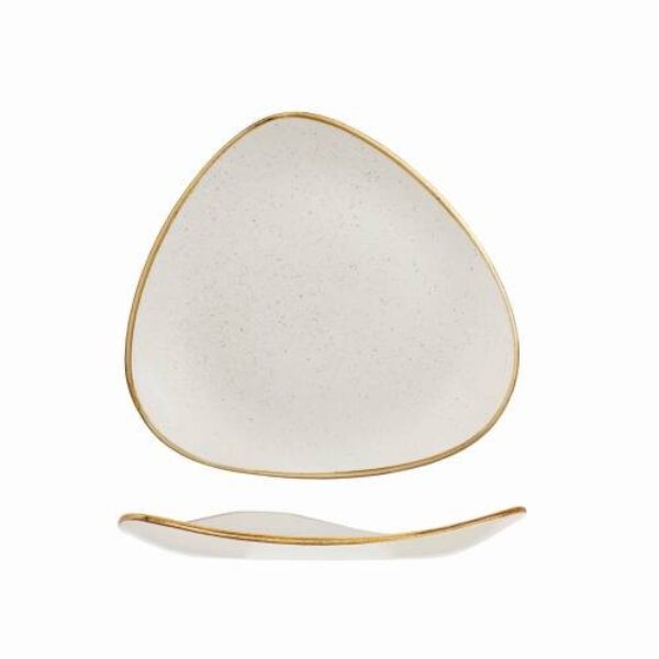 BARLEY WHITE – TRIANGLE PLATE – 22.9CM (12)