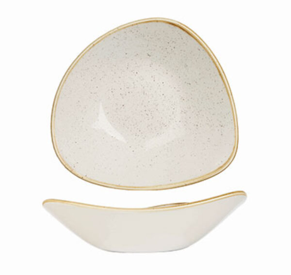 BARLEY WHITE – TRIANGLE BOWL – 18.5CM (12)