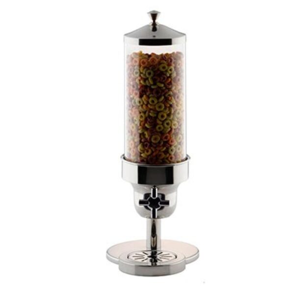 CEREAL DISPENSER SINGLE S/STEEL – POLYCARBONATE CYLINDER 265 X 200 X 595MM 3.7LT