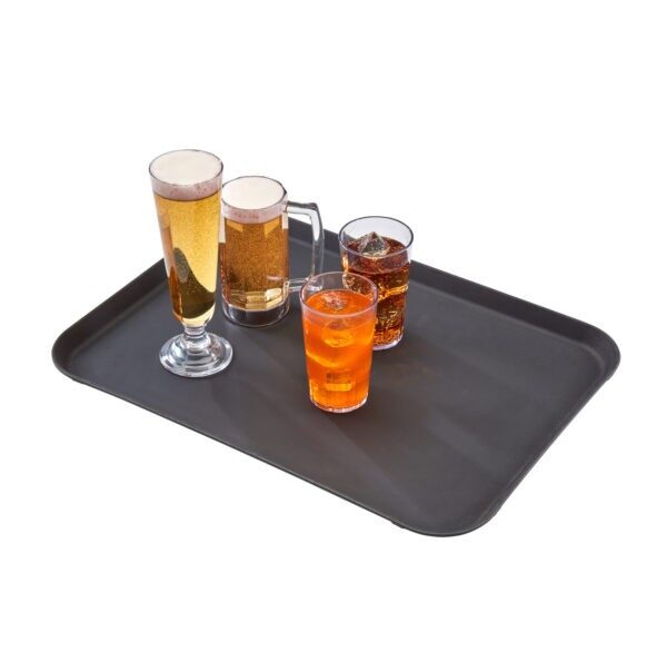 CAMTREAD NON-SLIP FIBERGLASS TRAY RECTANGULAR – BLACK – 38CM W X 51.5CM L