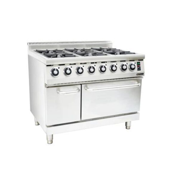 GAS STOVE WITH ELECTRIC OVEN ANVIL – 6 BURNER