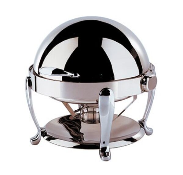 CHAFING DISH EURI ROUND ROLL TOP 18/10 S/STEEL 515 X 497 X 468MM 6.5LT