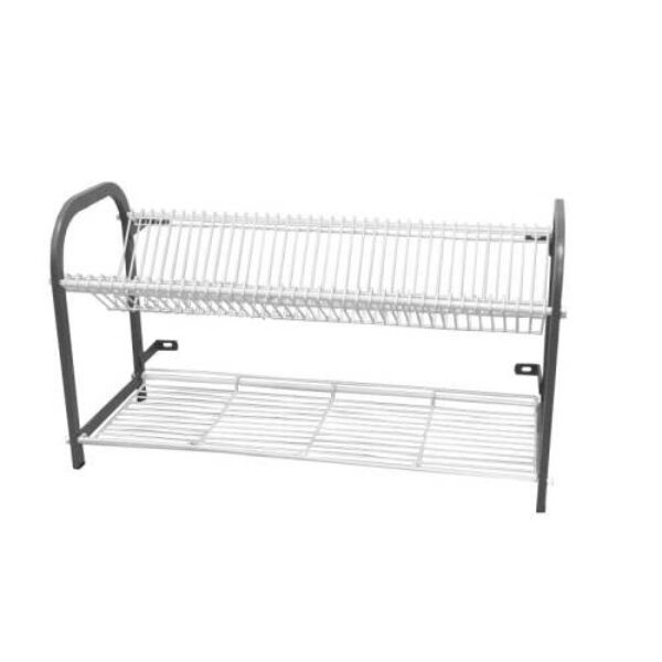 CROCKERY RACK WALL MOUNTED – 1105MM – 53 LARGE PLATES + CUP SHELF