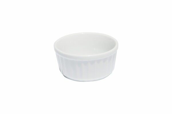 PRIMA – WHITE – RIBBED RAMEKIN 9cm (24)