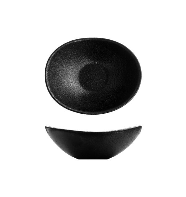 TEMPEST – BLACK – OVAL SAUCE DISH – 10CM (24)