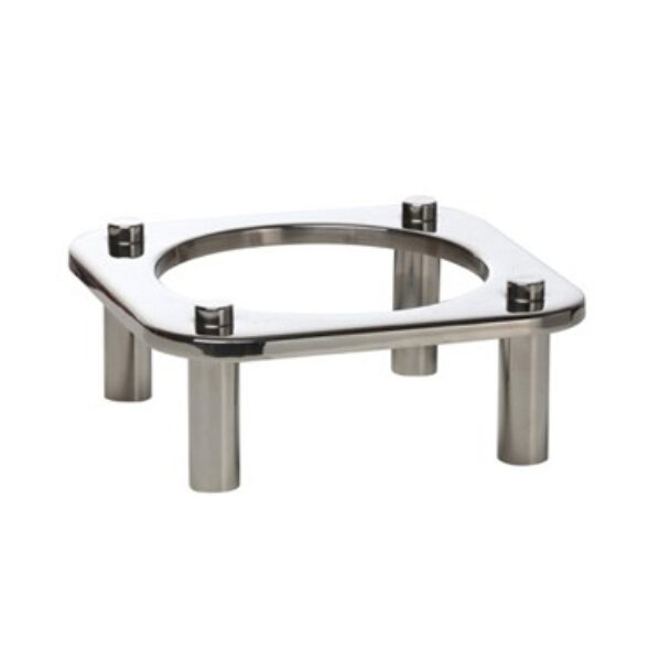 DOMINO DISH STAND ROUND S/STEEL 350 X 350 X 103MM