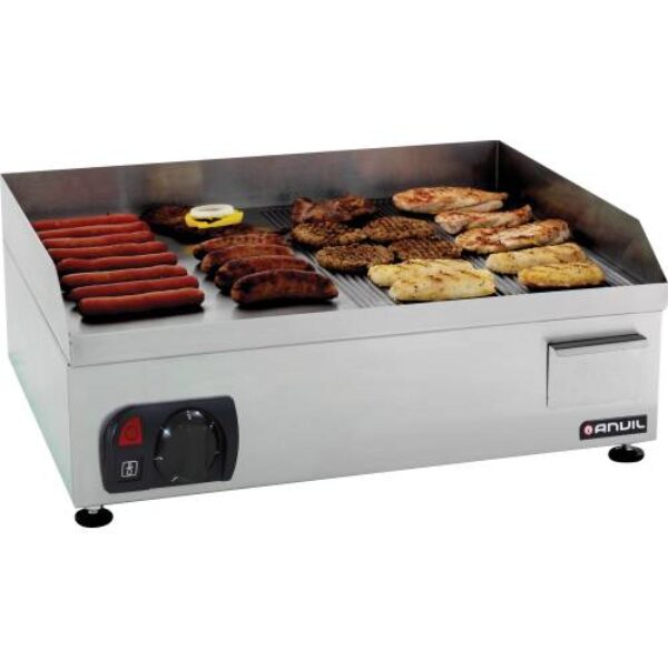 FLAT TOP GRILL ANVIL – RIBBED / FLAT – 600MM – ELEC