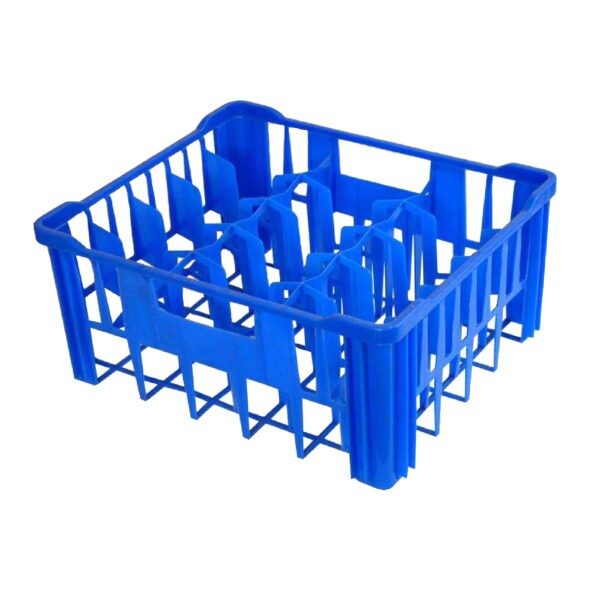 GLASS CRATE LARGE – 30 GLASSES (BLUE) 475 X 400 X 205MM