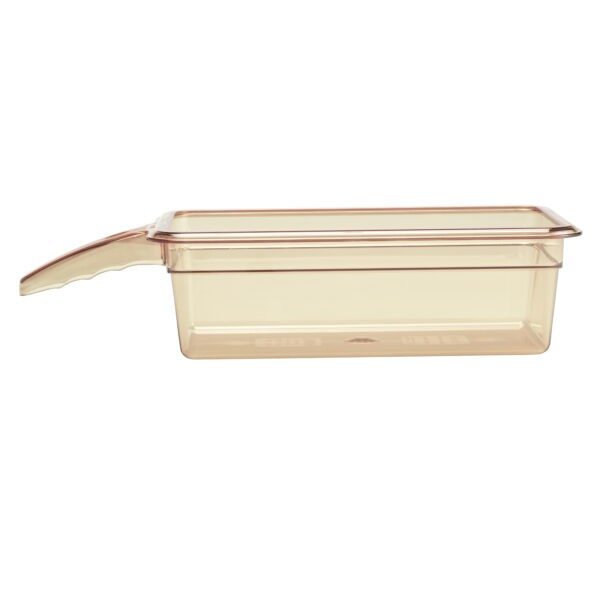 HIGH HEAT 1/3 GN PAN AMBER  WITH SINGLE HANDLE – 100MM
