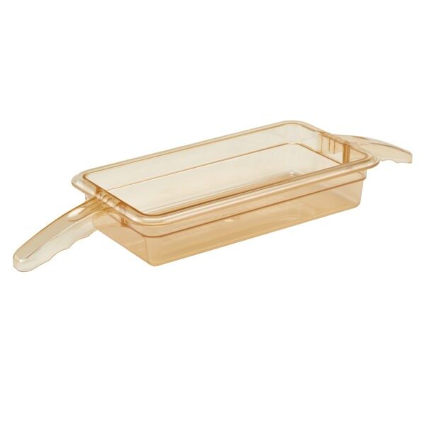 HIGH HEAT 1/3 GN PAN AMBER WITH DOUBLE HANDLE – 65MM