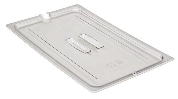 POLYCARBONATE CLEAR LID WITH HANDLE – NOTCHED – FOR 1/1 PANS