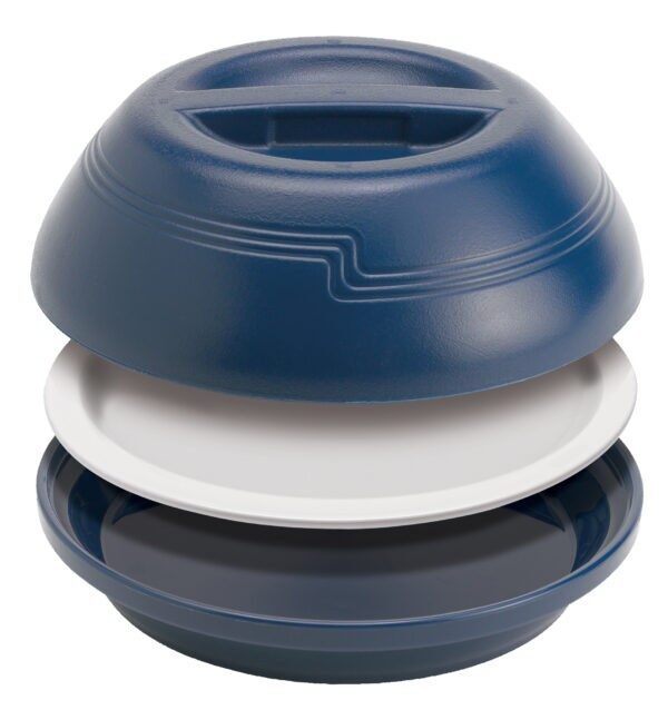 INSULATED LOW PROFILE DOME COVER 26CM DIAMATER – 6.99CM H – NAVY BLUE