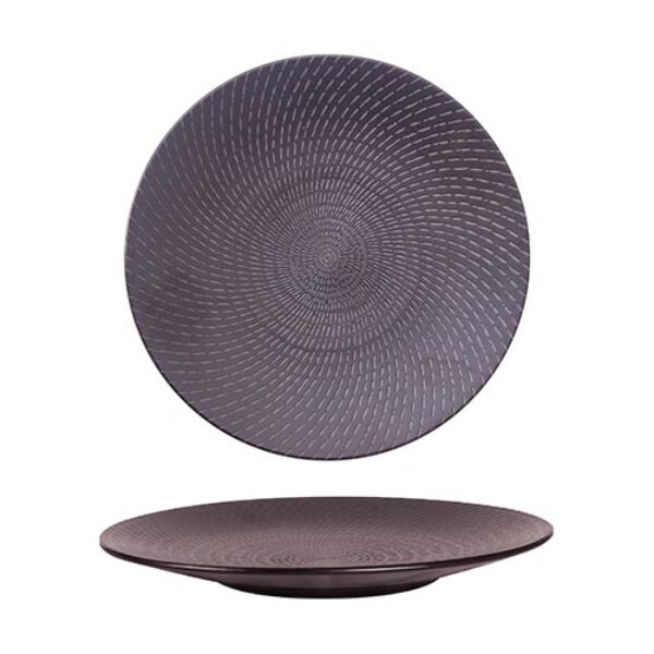 BLACK SWIRL – ROUND COUPE PLATE – 27.5CM (12)