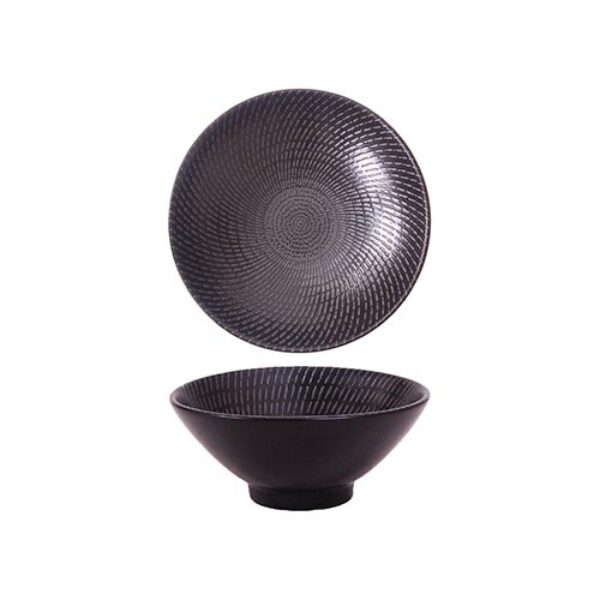 BLACK SWIRL – ROUND V-BOWL – 10CM (24)
