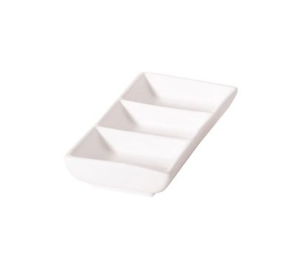 RECTANGLE 3 COMPT. DISH – 12CM (24)
