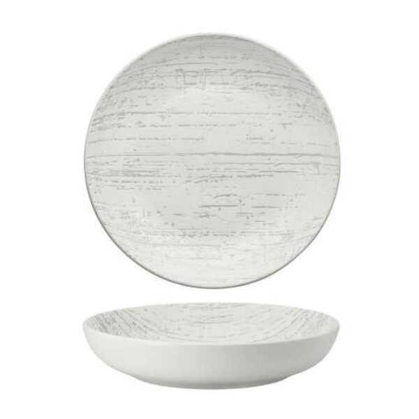 DRIZZLE – WHITE – ROUND DEEP COUPE PLATE – 23CM (12)