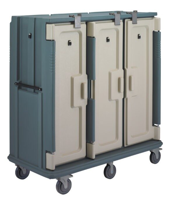 MEAL DELIVERY CART 20 TRAY SLATE BLUE 74.5CM W X 152.5CM L X 161.6CM H