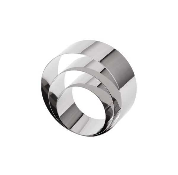 MOUSSE RINGS ROUND – S/STEEL – 3 PCS SET (6CM