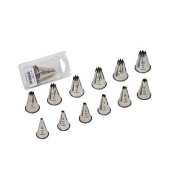NOZZLE SET S/STEEL – STAR 12 PIECE
