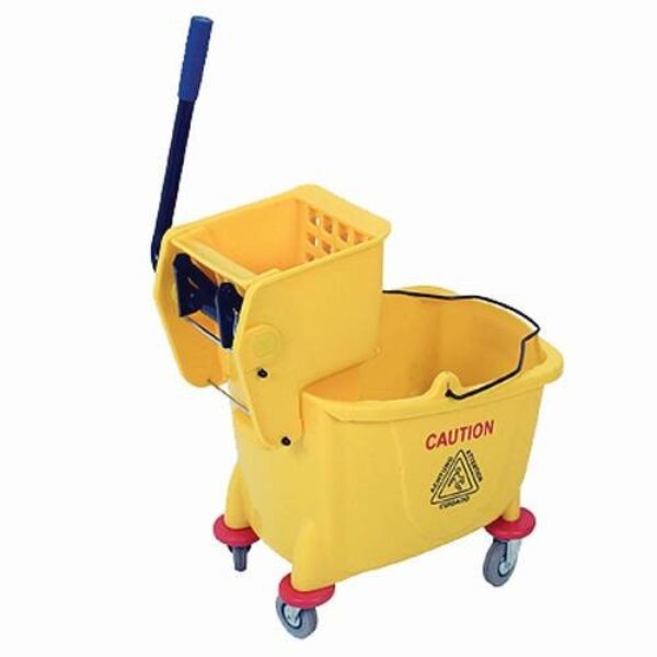 PLASTIC BUCKET & WRINGER – (YELLOW) 36 LT