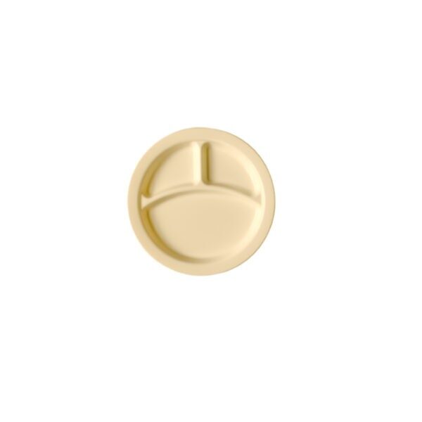 POLYCARBONATE 3 DIVISION DINNER PLATE 22.9CM DIAMETER – BEIGE