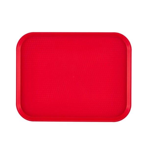 POLYPROPYLENE FAST FOODTRAY RED – 30CM W X 41CM L