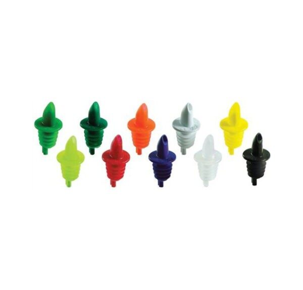 PLASTIC SPEED POURERS – ASSORTED COLOURS (PACK OF 10)