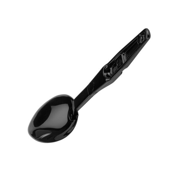 POLYCARBONATE SOLID SPOON BLACK 33CM L