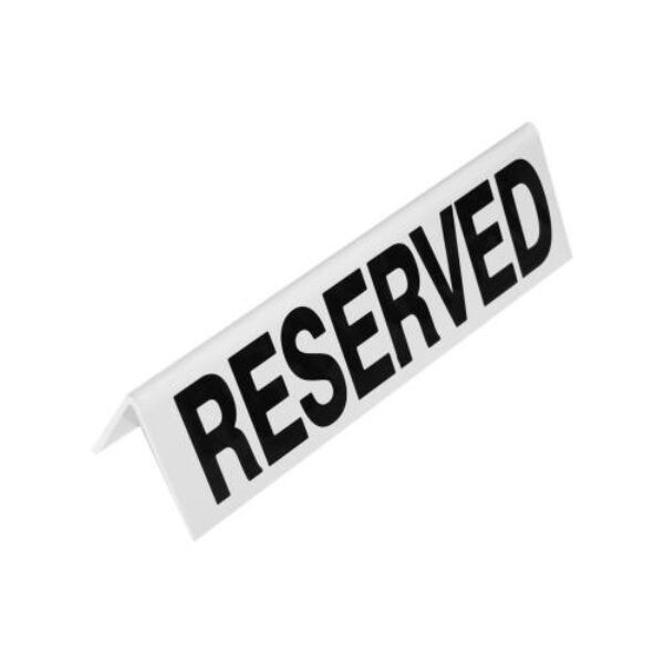 RESERVED TABLE SIGN PLASTIC – (WHITE)