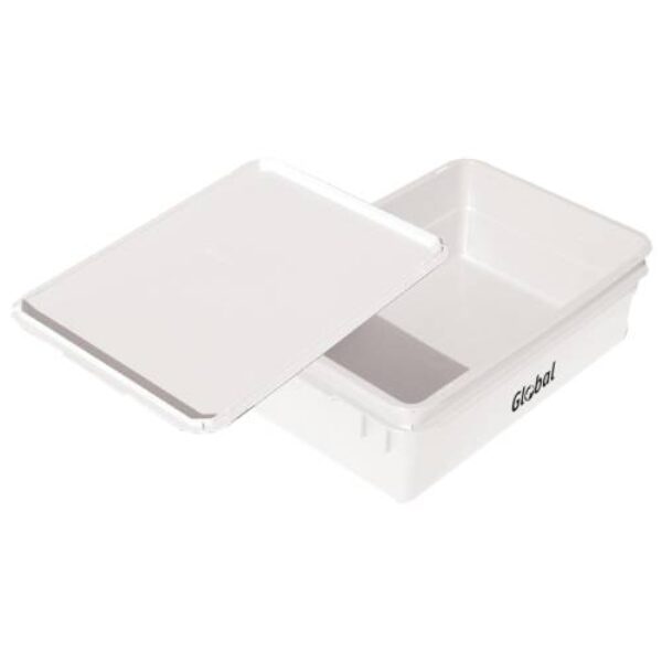 STORAGE CONTAINER LARGE WITH LID – PLASTIC – 600 X 400 X 195MM