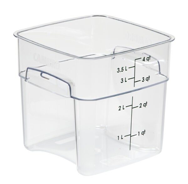 SQUARE POLYCARBONATE STORAGE CONTAINER CLEAR
