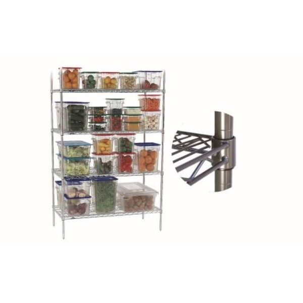 SHELVING UNIT ZINC/EPOXY – 4 SHELF – 1200 X 455 X 1830MM