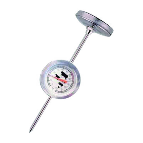 THERMOMETER ROASTING STEEL STEM 140mm 0°C to 120°C COOKING THERMOMETER