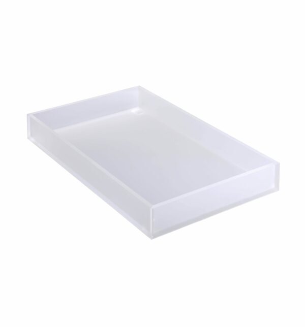 T-COLLECTION ICE WHITE LUCITE TRAY