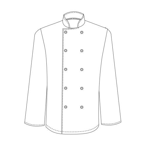 CHEFS UNIFORM JACKET BASIC POP BUTTON – X LARGE