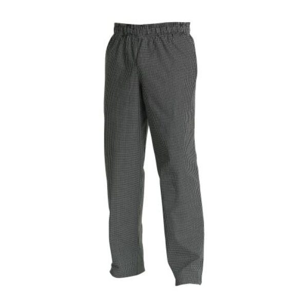 CHEFS UNIFORM – BAGGIES BLACK/WHITE CHECK -X SMALL